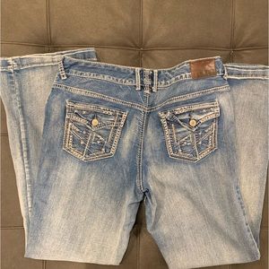 Maurices size 11/12 Retro Button Fly Flare Leg Jeans
